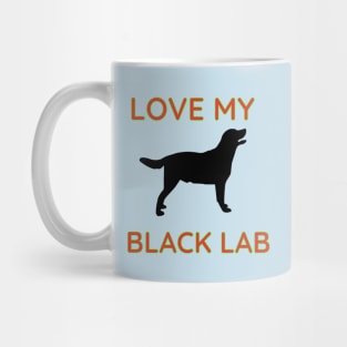 Love My Black Lab Text & Design Mug